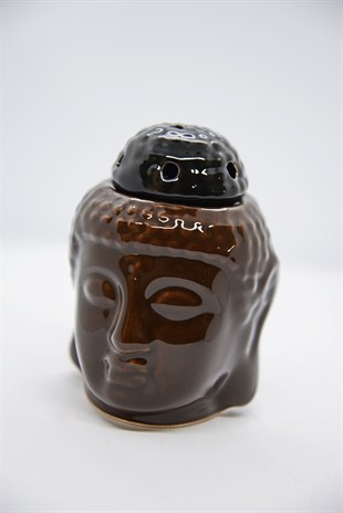 Kahverengi Buddha Seramik Buhurdanlık